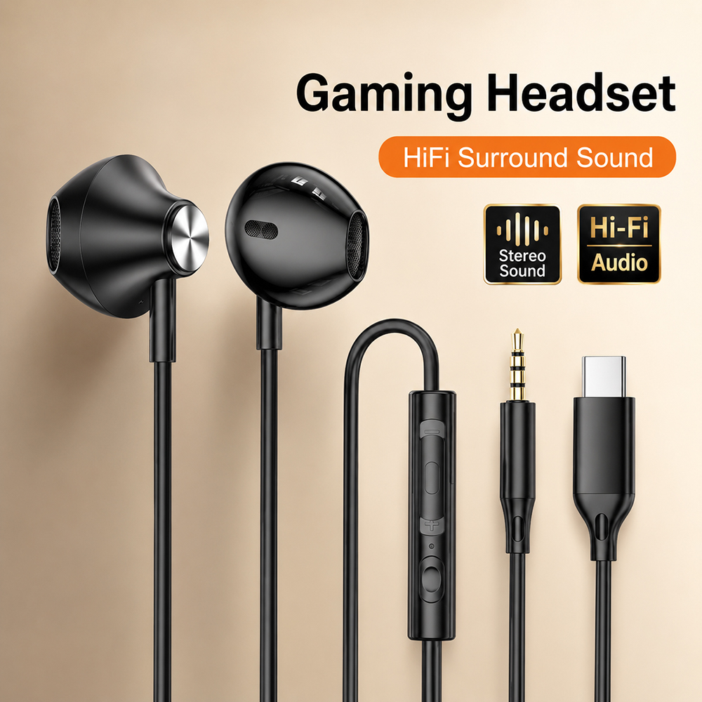Pc Gaming Xiaomi - Auriculares envolventes HiFi, sonido estéreo de