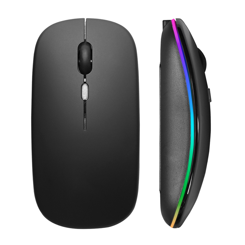 Wireless Gaming Mouse - Ratón inalámbrico RGB recargable USB 2,4