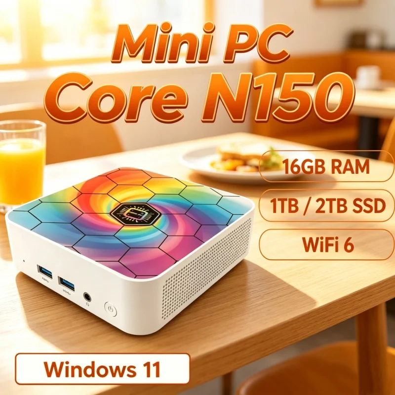 Pc Gaming Cafe - Mini PC Intel N150 Windows 11,